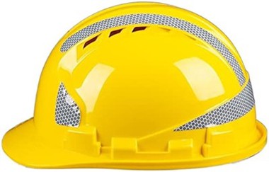 Kask ochronny ABS w kolorze żółtym